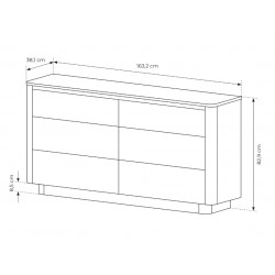 ORRO Komoda o zaokrąglonym kształcie 6S - Zdjęcie 5