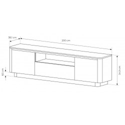ORRO Szafka RTV o zaokrąglonym kształcie 3D - Zdjęcie 5