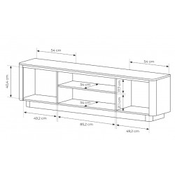 ORRO Szafka RTV o zaokrąglonym kształcie 3D - Zdjęcie 6