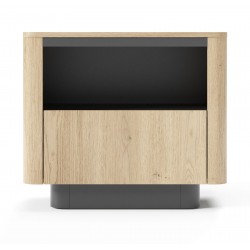 ORRO Stolik nocny o zaokrąglonym kształcie - Zdjęcie 2