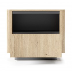 ORRO Stolik nocny o zaokrąglonym kształcie - Zdjęcie 3