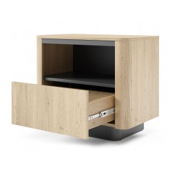 ORRO Stolik nocny o zaokrąglonym kształcie - Zdjęcie 4