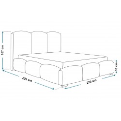 Łóżko sypialniane 200x200 BEN 14 z dużym pojemnikiem na pościel - Zdjęcie 10