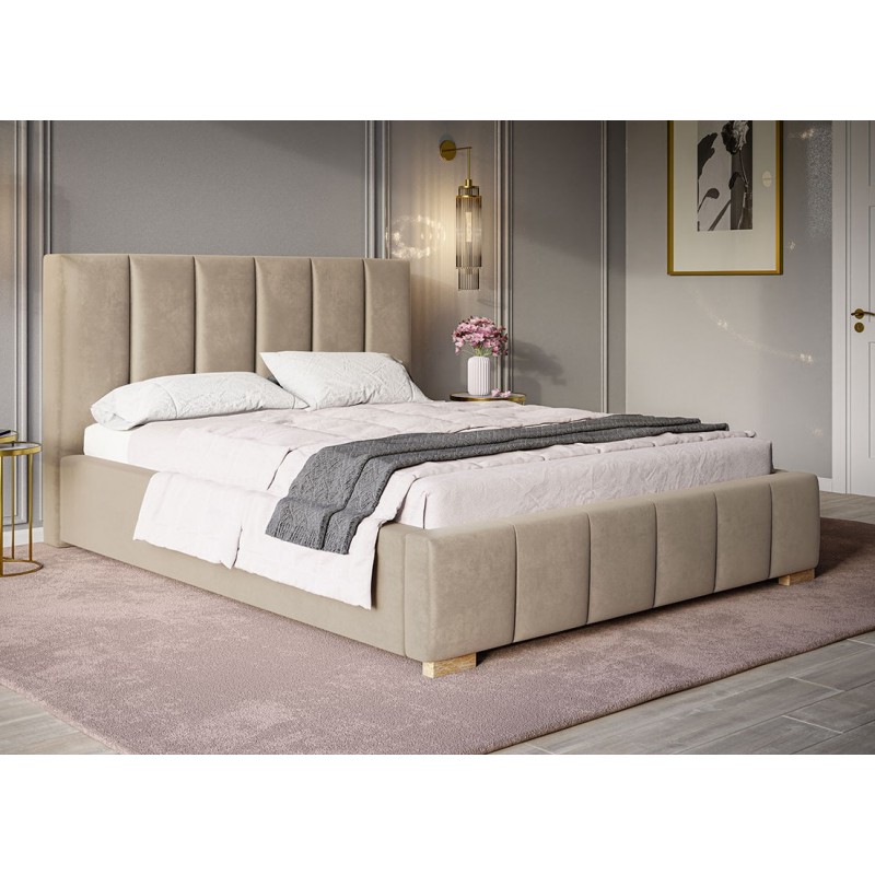 Łóżko do sypialni 200x200 Stelaż metalowy BEN 1