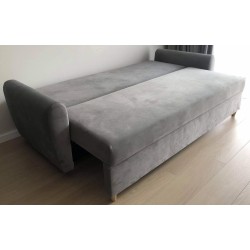 Skandynawska Kanapa na nóżkach drewnianych LILI z wyborem tkaniny - Zdjęcie 5