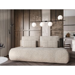 AJA Kanapa z funkcją spania w tkaninie boucle, baranek - Zdjęcie 2