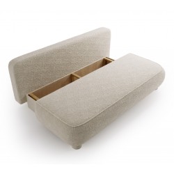 MAJA Nowoczesna Kanapa z funkcją spania w tkaninie boucle - Zdjęcie 6