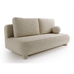 MAJA Nowoczesna Kanapa z funkcją spania w tkaninie boucle - Zdjęcie 3