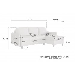 Narożnik GALOS z funkcją spania - Zdjęcie 14