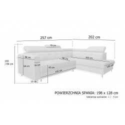 Narożnik TAKO z funkcją spania z regulowanymi zagłówkami - Zdjęcie 4