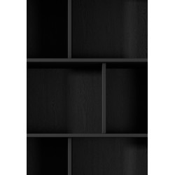 LENA Regał częściowo otwarty do salonu czarny - Zdjęcie 5