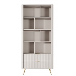 LENA Regał do salonu beżowy na złotych nóżkach - Zdjęcie 2