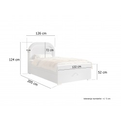 Łóżko kontynentalne BELLA 120x200 skandynawskie - Zdjęcie 4