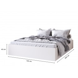 Łóżko sypialniane MOND z materacem - Zdjęcie 3