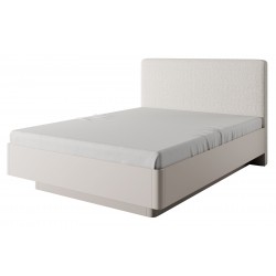 LENA Łóżko sypialniane 160 z zagłówkiem w kolorze beżowym - Zdjęcie 3