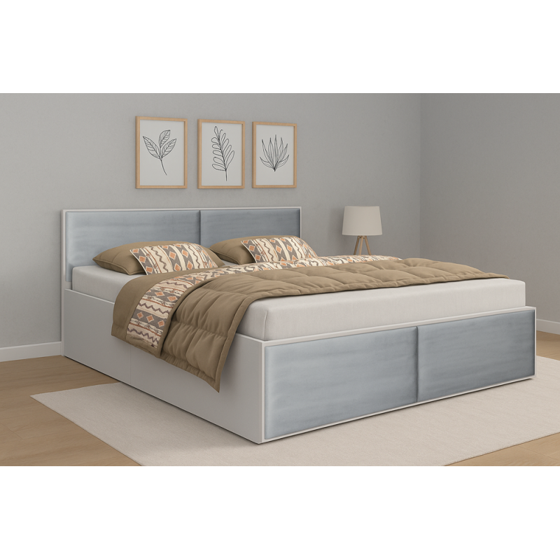 Łóżko sypialniane z panelami ALDO 2