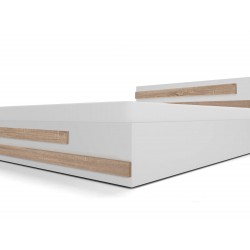 Łóżko sypialniane z płyty ALDO BETA + materac - Zdjęcie 4