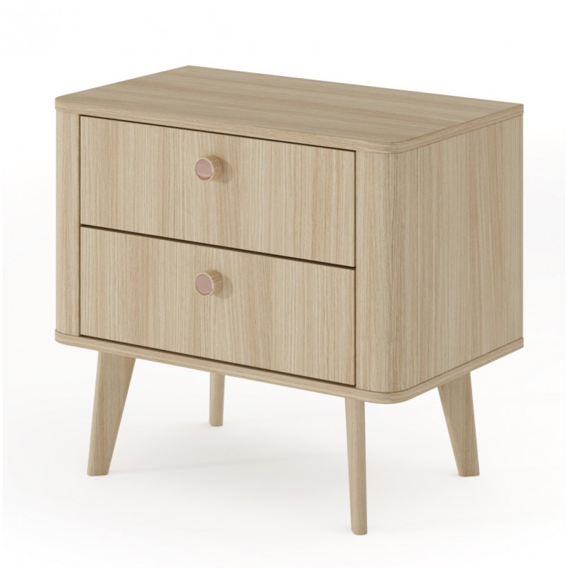 KIKI Stolik nocny 2S na drewnianych nóżkach
