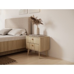 KIKI Stolik nocny 2S na drewnianych nóżkach - Zdjęcie 2