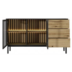 LONG Komoda Krótka 150 2D3S na nóżkach z oświetleniem LED - Zdjęcie 4