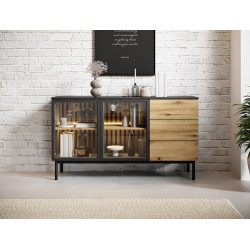 LONG Komoda Krótka 150 2D3S na nóżkach z oświetleniem LED - Zdjęcie 2