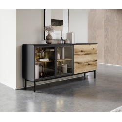 LONG Komoda Długa 180 2D3S na nóżkach z oświetleniem LED - Zdjęcie 2