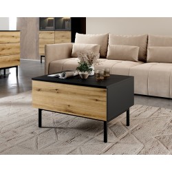 LONG Stolik Kawowy z szufladą na drewnianych nóżkach - Zdjęcie 2