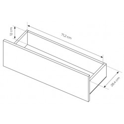 LONG Stolik Kawowy z szufladą na drewnianych nóżkach - Zdjęcie 7