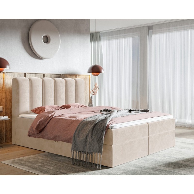 Łóżko kontynentalne FOX 10 z materacem i pojemnikiem