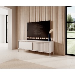 ENSO Szafka RTV 153 2D beżowa na metalowych nóżkach - Zdjęcie 6