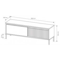 ENSO Szafka RTV 153 2D beżowa na metalowych nóżkach - Zdjęcie 7