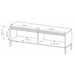 ENSO Szafka RTV 153 2D beżowa na metalowych nóżkach - Zdjęcie 8