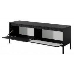 ENSO Szafka RTV 153 2D czarna na metalowych nóżkach - Zdjęcie 5