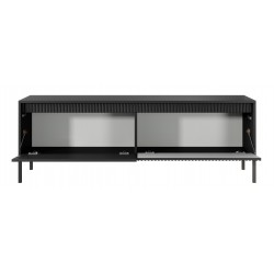 ENSO Szafka RTV 153 2D czarna na metalowych nóżkach - Zdjęcie 4