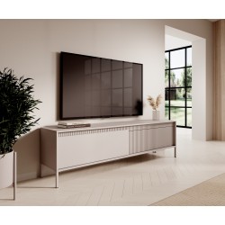 ENSO Szafka RTV 187 2D beżowa na metalowych nóżkach - Zdjęcie 2