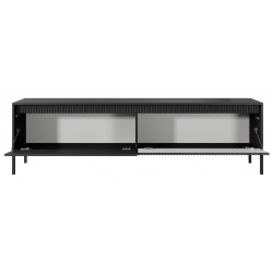 ENSO Szafka RTV 187 2D czarna na metalowych nóżkach - Zdjęcie 4