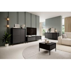 ENSO Stolik kawowy 1S czarny, na stylowych nóżkach - Zdjęcie 7