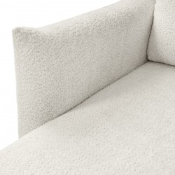 DELI Narożnik z funkcją spania na nóżkach w tkaninie bukla - Zdjęcie 6