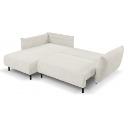 DELI Narożnik z funkcją spania na nóżkach w tkaninie bukla - Zdjęcie 10