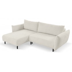 DELI Narożnik z funkcją spania na nóżkach w tkaninie bukla - Zdjęcie 2