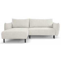 DELI Narożnik z funkcją spania na nóżkach w tkaninie bukla - Zdjęcie 12