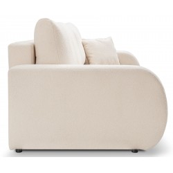 ALOO Sofa rozkładana obita tkaniną boucle z ozdobnymi poduszkami - Zdjęcie 7