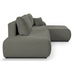 ALOO Narożnik z funkcją spania o zaokrąglonych kształtach w tkaninie boucle - Zdjęcie 2