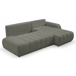 ALOO Narożnik z funkcją spania o zaokrąglonych kształtach w tkaninie boucle - Zdjęcie 3