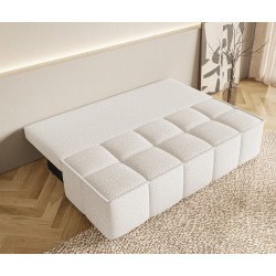 LORA Kanapa bez boczków z funkcją spania tkanina boucle - Zdjęcie 4