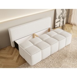 LORA Kanapa bez boczków z funkcją spania tkanina boucle - Zdjęcie 5