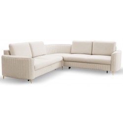 LOREN Narożnik z funkcją spania i pojemnikiem na pościel, obity tkaniną odporną na zabrudzenia - Zdjęcie 8