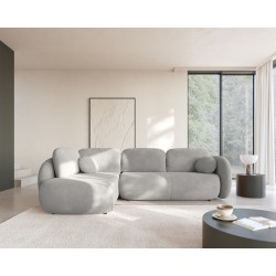 OLIVIO II Nowoczesny Narożnik rozkładany do salonu z ozdobnymi, okrągłymi poduszkami - Zdjęcie 2