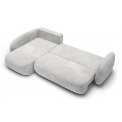 OLIVIO II Nowoczesny Narożnik rozkładany do salonu z ozdobnymi, okrągłymi poduszkami - Zdjęcie 5