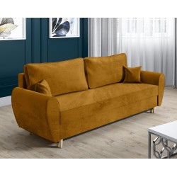 Kanapa trzyosobowa MAX skandynawska sofa z funkcją spania i pojemnikiem na pościel - Zdjęcie 8